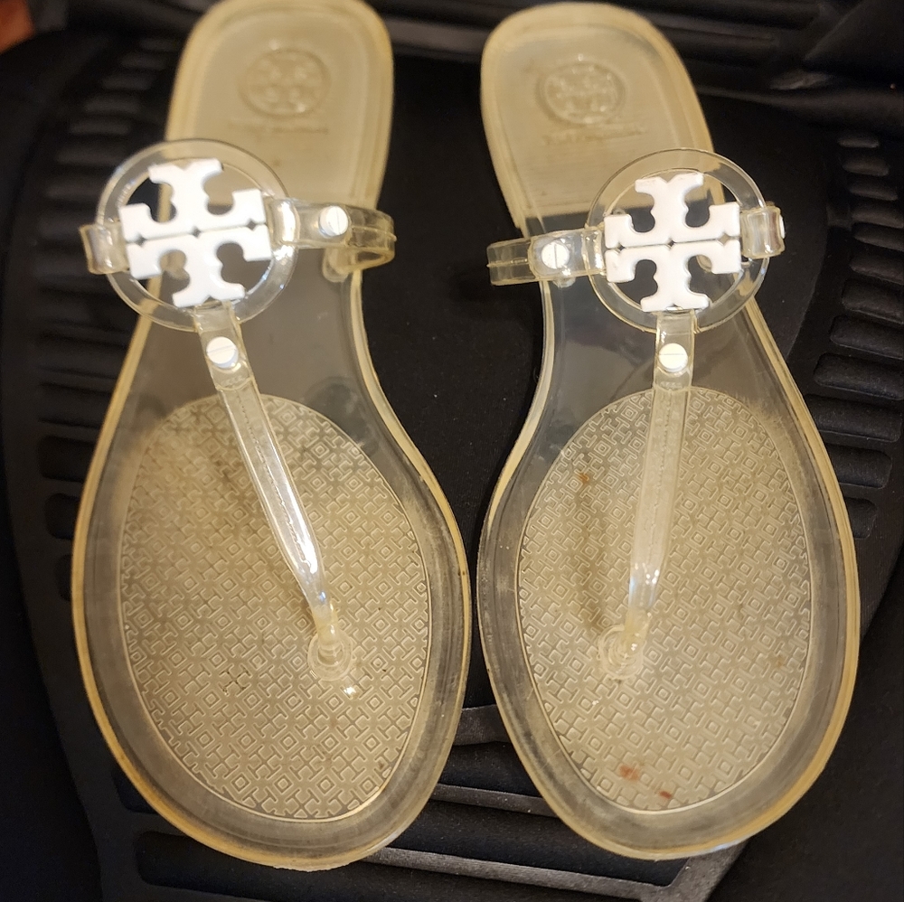 Tory Burch clear jelly sandal flats